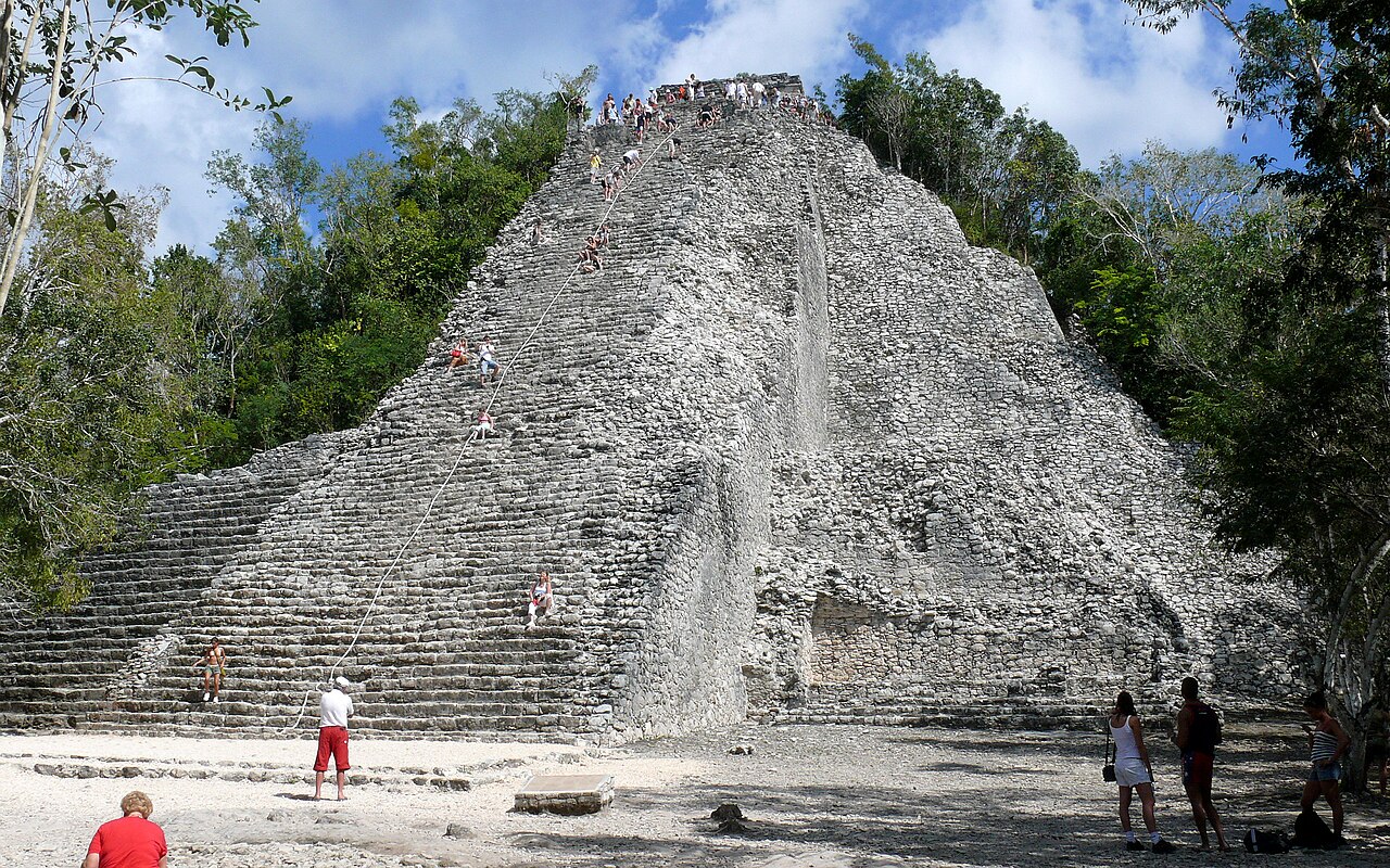 Nohoch Mul pyramid at Cobá